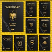 Albania Algeria Bosnia Croatia Greece Iran Italy Kosovo Libanon Passport Poster Wall Murals For Self-adhesive Sticker Cover