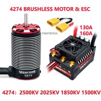 SURPASS HOBBY 4274 2500KV 2025KV 1850KV 1500KV 4 Poles Brushless Motor and 130A 160A ESC Combo For 1/8 1/7 RC Car RC Parts