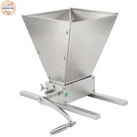 Brew Grain Mills| 4L Stainless Steel Manual Grain Crusher| Rollers Mill Grinder for Home Brew Beer