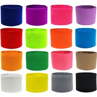 Non-slip Football Captain Armband Elasticity Visibility Sports Arm Band 15 Colors Available Professional Soccer Armbands