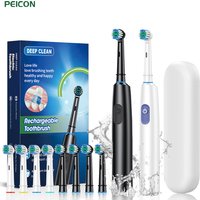 Electric Toothbrush Deep Clean Whitening Teeth for Adult Toothbrush Rotation Ultrasonic Toothbrush with 4/8 Replacement Heads