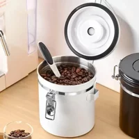 1200/1500/1800mlStainless Steel Vacuum Storage Container, Airtight Jar, Coffee Beans, Grains, Tea, Nut, Keep Fresh Hot