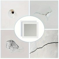 Kit de réparation de trous en fibre de verre auto-adhésif avec grattoir et papier de verre pour murs, plafonds et plaques de plâtre