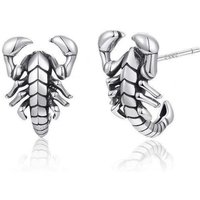 Buyee 925 Sterling Silver Unique Earring Cute Scorpion Animal Earring for Woman Man Fashion Punk Fine Jewelry Earring