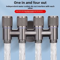 One Into Four Out of The Bathroom Balcony Kitchen Stainless Steel Inlet Valve Fittings , suitable for washing ma