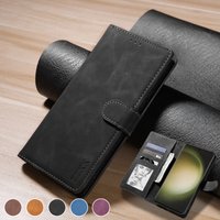 Wallet Anti Drop Magnetic Flip With Photo Frame Leather Case For Samsung Galaxy S25 Edge S24 Ultra S23Plus S22 S21 S20 FE S10 S9
