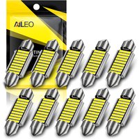 AILEO 10PCS 31mm 36mm 39mm 42mm LED CANBUS C10W LED Bulb C5W 4014 Chip 12V Dome Lamp Car Interior Lights White 6000k Error Free