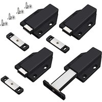 Push Latch Heavy Duty 4 Pack Push to Open Cabinet Hardware Magnetic Contact Latches for Large Door Push Black HOT