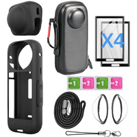 For Insta 360 X4 Camera Protective Accessory Kit Lens Guard/Silicone Protective Cover/Screen Protectors/Camera Case