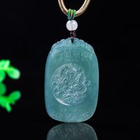 Natural Myanmar Jadeite Dragon Pendant Necklace Accessories Real Jade Charm Fashion Vintage Gemstone Talismans Gifts for Women