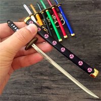2022 New 7 Styles Roronoa Zoro Sword Keychain For Women Men Buckle Toolholder Scabbard Katana Sabre Car Keyrings Gift Key Chains