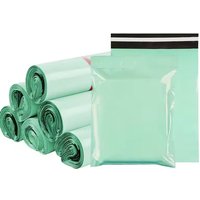 INPLUSTOP 50Pcs Light Green Express Packaging Bags Poly Self Adhesive Shipping Mailing Pouch Waterproof Clothing Storage Bags