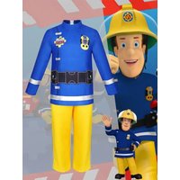 Costume de Cosplay Sam le Pompier pour Enfant, Tenue de Spectacles, Déguisement d'Halloween, Cadeau de ixd'Anniversaire
