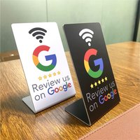 Tap The NFC Stand, Google NFC Review Card, Restaurant Bend Card, NFC Positive Review Card, Stand Desktop Review Card