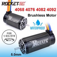 Rocket-RC 4068 4076 4082 4092 Sensorless Brushless Motor Waterproof 5.0mm Shaft for 1/8 Traxxas Trx4 RC Drift Racing Monster Car