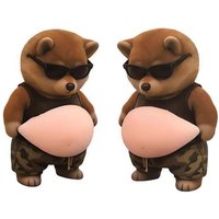 Creative big belly decompression anti-collision cat rich dog pinch big belly anti-collision sticker silicone toy wholesale