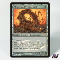 Artifact Creature Phyrexian Dreadnought Judge Cards Jeweled Lotus CMM Series Command Deck Hobby Magical Proxy Card holographic
