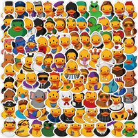 100pcs Rubber Duck Animals Aesthetics Stickers for Phone Case Laptop Notebook Suitcase Skateboard DIY Aesthetic Stickers