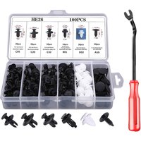 50/100Pcs Mixed Auto Fastener Car Bumper Clips Body Push Retainer Pin Rivet Door Trim Panel Retainer Car Universal Fastener Kit