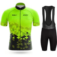 Rcn Rvouei Short Sleeve Jersey Summer Breathable Cycling Clothing Set Bike Wear Bicycle Bib Pants Suit MTB Maillot Ropa Ciclismo