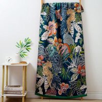 Pure Cotton Bathtowel Muslin Gauze Yarn Dyed Floral Pattern Bathroom Towel Large Size Thicken Adults Quick Drying Wrapped Towel