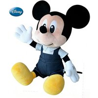 Genuine Disney Mickey Mouse Plush Doll in Denim Overalls Limited Edition Soft Stuffed Toy for Kids Birthday Christmas Gift