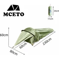 Single Person Ultralight Camping Tent Outdoor Sleeping Bag Tent Portable Hiking Trekking Backpack Tent 4 Seasons Tunnel