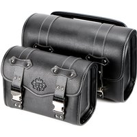 Universal Motorcycle Saddlebags Fork Bag PU Leather Luggage Pouch Side Tool Bag Saddle Bag for for Honda for Bmw for Suzuki