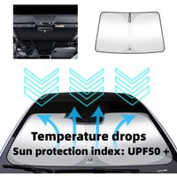 Car Inside Windshield Sun Shade Visor UV Protection Shield For Alfa Romeo 159 Giulietta 156 147 Giulia Mito GT Stelvio Spider