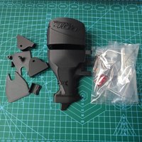 1:8 Stern Machine Racing 400 1/8 Boat Outboard Engine Model Toy DIY