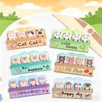 Cute Paper Mini Lovely Animal Bookmark & Memo Pad Sticky Notes - 900 Pages Colorful Darling Animal Group Marker Tabs