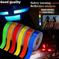 2.5cmx2/5/9M Reflective Car Stickers Outdoor Waterproof Warning Tapes White Red Fluorescent Yellow Reflectors Safety Strip
