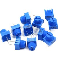 5Pcs 3386P-1-103 1K 10K 50K 100K Top Adjustment with Hat 3Pin Precision Adjustable Potentiometer DIP Environmental Protection