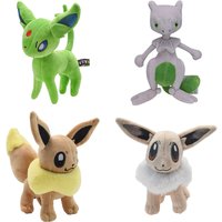 Soft Pokemon Plush Toys Shiny Espeon Mewtwo Flareon Eevee Stuffed Doll Kids Fans Gift