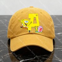 Spongebobs New Baseball Caps for Adult Cartoon Letter Fashion Man Women Washed Hat Summer Vintage Caps Anime Cute Birthday Gifts