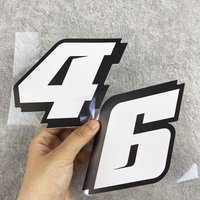 White Black 0-9 Number Stickers Waterproof Vinyl Decals For Motorcycle Bike Car Helmet Luggage Water Bottle DIY Decor