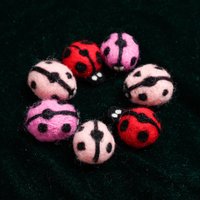 Ladybug Beetle Felt Insect Wool Felt Finished Handmade Glue Brooch Hairpin Hairband Headband Ornament DIY Accessories mixed5pcs