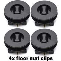 New 4Pcs Black Anti-Slip Car Floor Mounting Clamps Carpet Mats Fixing Clips Floor Holders Sleeves Universal Interior Accessories