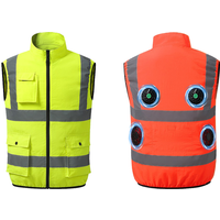 Summer Air-Conditioning Workwear with Fan Cooling, Outdoor Temperature-Reducing Breathable Vest with 4 Fans and Super Large Airf