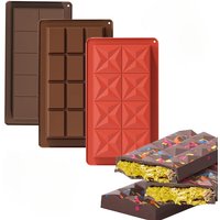 Chocolate Bar Mold - Non-Stick Chocolate Molds, Food Grade Silicone Deep Choccy Dubai Chocolate Bar Pistachio