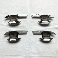 For Ford Ranger T6 Accessories 2011 2013 2016 2017 2018 2019 2020 2021 Door Handle Bowl Cover Trim Plastic Chrome Black
