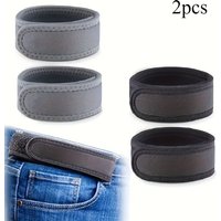2-pack abdominal tightening belt - Elastic adjustable waistband, suitable for jeans and trousers, comfortable and convenient