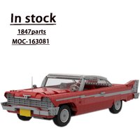 MOC-163081 Classic Red New Sports Car Building Block Model 1847 Parts MOC Creative Kids Adult Birthday Building Blocks Toy Gift