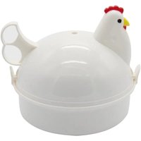 Microwave Chicken Shaped Egg Cooker, 4 Eggs Aluminum Alloy Egg Steamer Kitchen Gadget