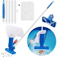 Professional Pool Cleaning Brush Sets with Handle Disinfection Suction Head Cleaner Pool Vacuum Cleaning Kit for Swimming Pools