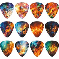 12 Pieces Guitar Picks 0.46mm 0.71mm 0.96mm Plectrum Premium for Acoustic Electric Guitar Bass Ukulele