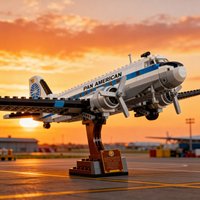 2026 spot creative aircraft building blocks Douglas DC-3 American aircraft 1903 particles suitable for birthday gifts