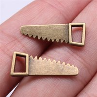 20pcs 23x7mm 2 Colors Antique Silver Color Antique Bronze Color Saw Charms Tool Charms Handmade Jewelry Making Accessories