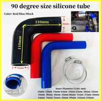 ID10-110mm Universal Silicone Tubing Hose 90 Degrees Connector Car Intercooler Turbo Intake Pipe Coupler Blue Red Multi Size