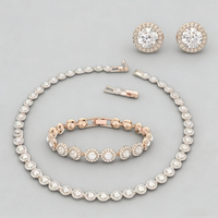2026 New Hot Selling High-end Design Necklace Pendant Earrings Bracelet Jewelry Set Exquisite Luxury Simple and Generous Gift